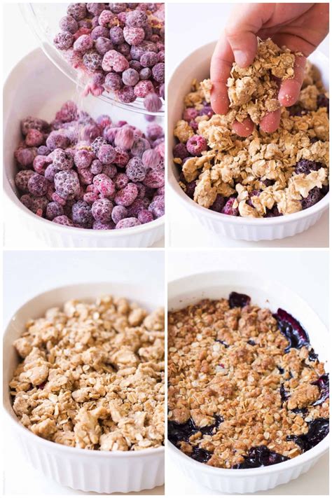 The Easiest Triple Berry Crumble Made With Frozen Fruit Thickened