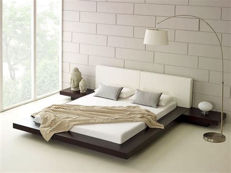 Zen Style Minimalist Bedroom With Platform Bed Japanese Style