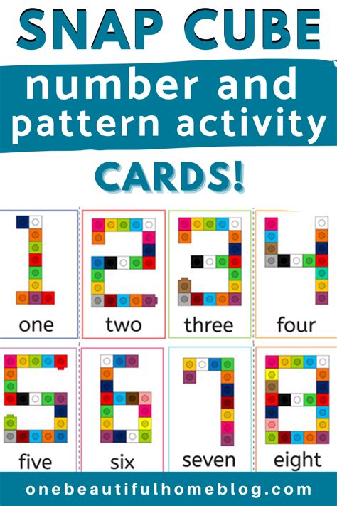 Snap Cubes Number And Pattern Cards One Beautiful Home