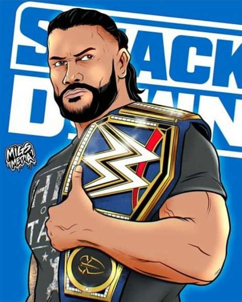 Pin By Andre Green On Cartoons Of Pro Wrestlers Roman Reigns Wwe