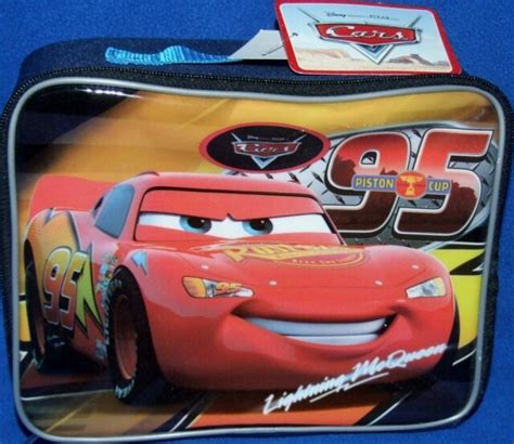 Disney Pixar Cars Movie Lightning Mcqueen Insulated Lunch Bag New Box