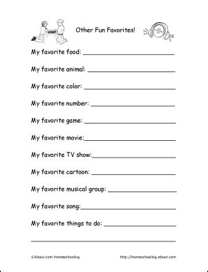 17 Best Images of My Favorite Memory Worksheet - My Memory Book