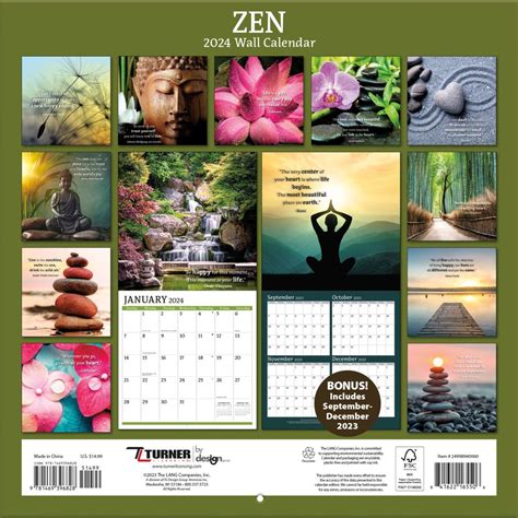 Zen Photo 2024 Wall Calendar