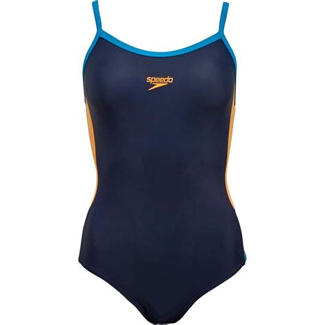 Buy Speedo Womens Dive Thinstrap Muscleback Swimsuit Blueorange