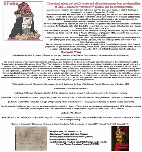 Vlad The Impaler Documents And Useful Information