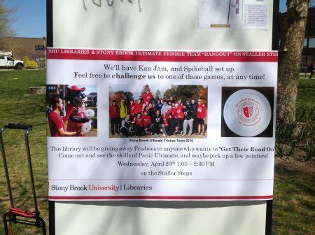 SBU Libraries Host Stony Brooks Ultimate Frisbee Team Event Stony