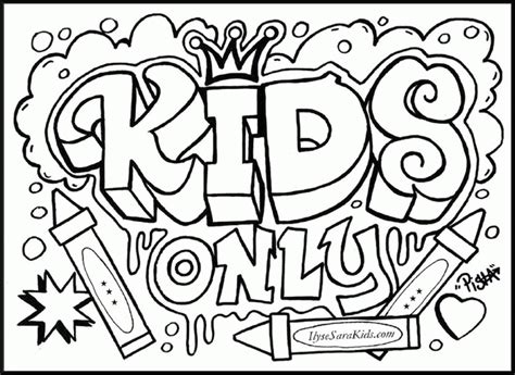 Winsome Printable Coloring Pages Teenagers Graffiti And Also