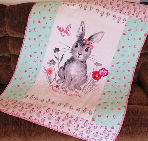 Pink Bunny Quilt Rabbit Blanket Bunny Quilt Baby Quilts Quilts