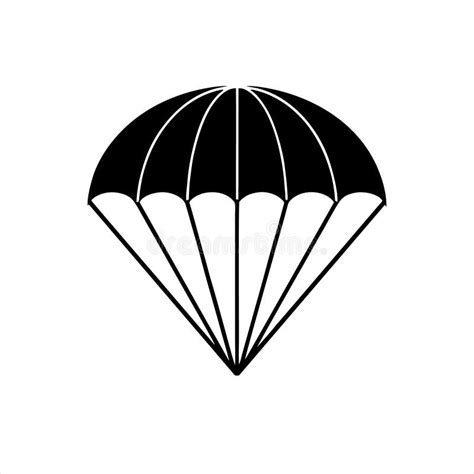 Air Drop With Parachute Line Icon Stock Vector Illustration Of Thin