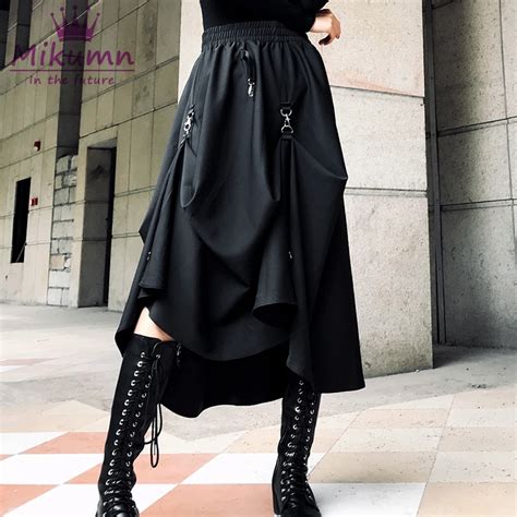 Punk Black Gothic Womens Skirt Skirt Fashion Street Punk Punk Women Fashion Skirts Skirts