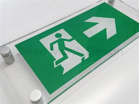 Wall Mounted Acrylic Fire Exit Signs Steve Marsh Design Kent