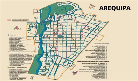 Mapa De La Ciudad De Arequipa Turismo Liberty Arequipa