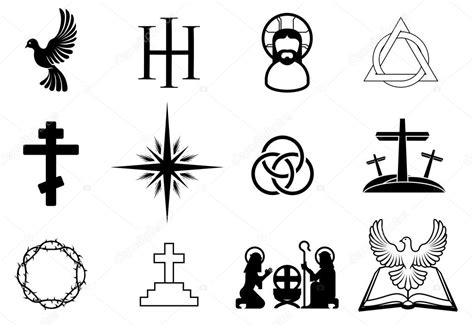 A Set Of Christian Religious Signs And Symbols Premium Vector In Adobe