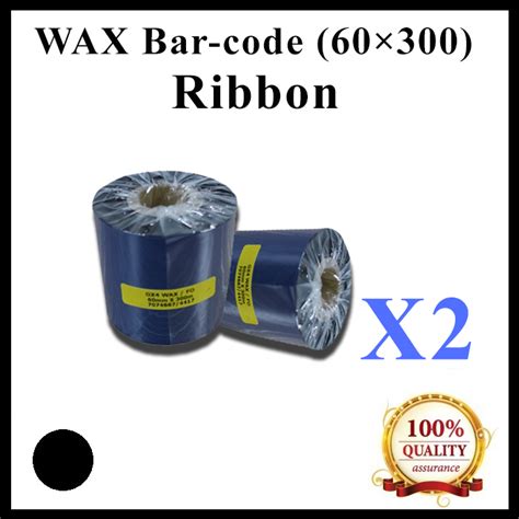 2 Units Wax Barcode Ribbon G4 60mm X 300m For Thermal Transfer