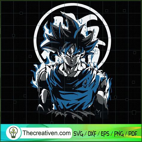 Son Goku Ultra Instinct Svg Dragon Ball Svg Goku Svg Premium