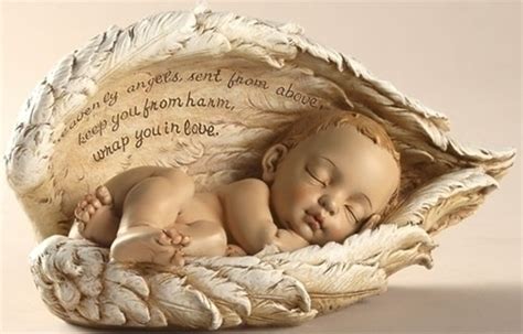 Sleeping Baby Angel Wings Infant Miscarriage Memorial Ebay