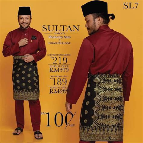 Baju Melayu Slim Fit Elrah Exclusivefree Butang Baju Shopee Malaysia