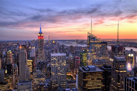 New York City Lights And Empire State Building