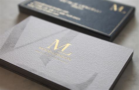 Luxury Business Cards With A Matt Gold Finish Onto An Embossed