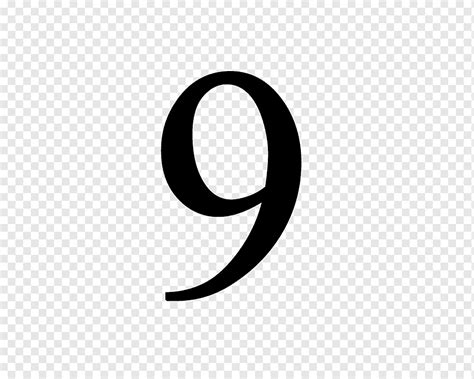 Logo Brand Black And White Number 9 Text Logo Black Png Pngwing