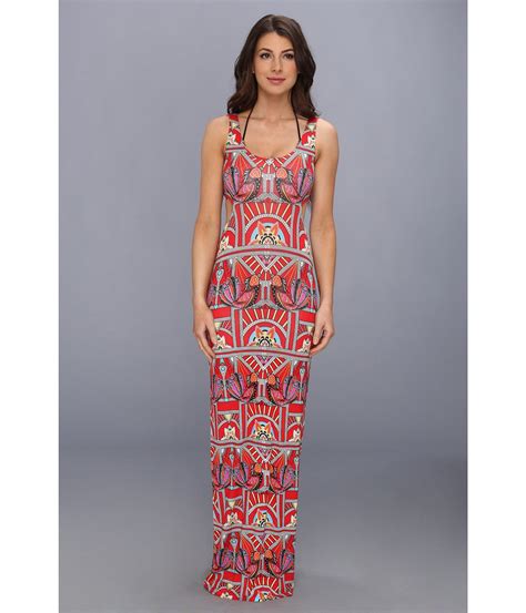 Mara Hoffman Cutout Maxi Dress In Multicolor Ananda Coral Lyst