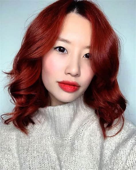 22 Best Red Hairstyles For Asian Women In 2023