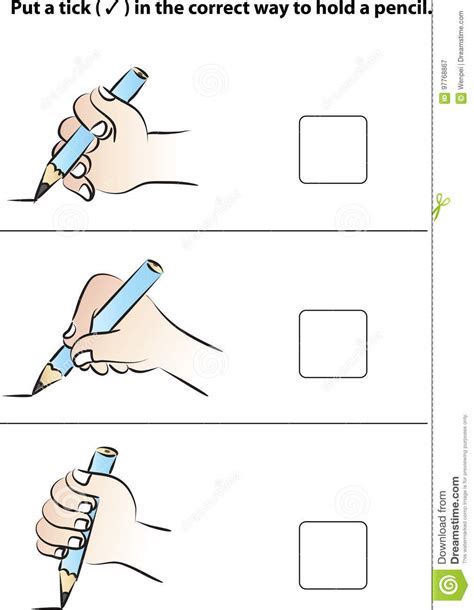 Release the button when the apple logo appears. The Correct Way To Hold A Pencil Stock Illustration - Illustration of kids, pencil: 97768867