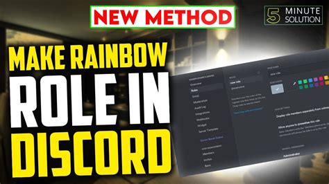 How To Make Rainbow Role In Discord 2024 Youtube