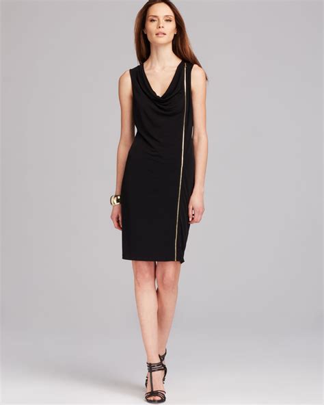 Lyst Calvin Klein Sleeveless Zipper Dress In Black