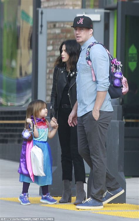 Channing Tatum And Jenna Dewan Carry Costumed Daughter Everly To