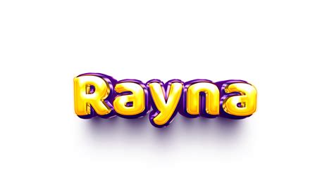 names of girls english helium balloon shiny celebration sticker 3d inflated rayna 15223939 png