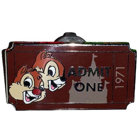 Your Wdw Store Disney Mystery Pin Admit One Ticket Pass Chip And Dale
