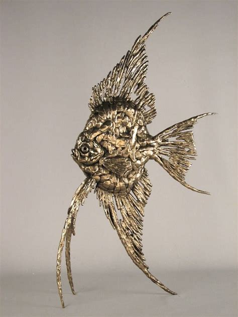 Angel Fish Sculpture Fish Sculpture Angel Fish Figurative Sculpture