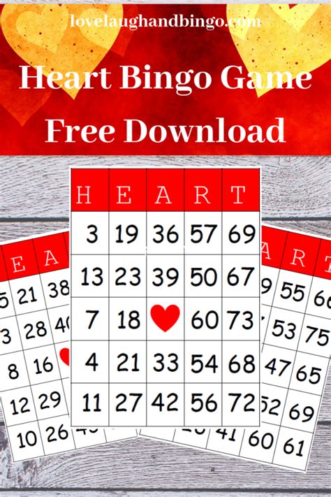 Heart Bingo Game For Valentines Day