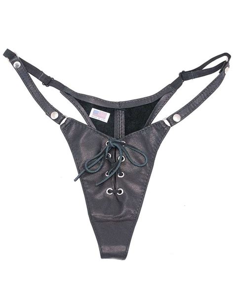 Black Genuine Leather Lace Up Thong Ugt604lk Jamin Leather®