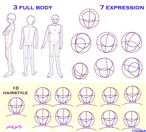 How To Draw A Manga Head Steps On Drawing Anime Faces Drawing Ideas