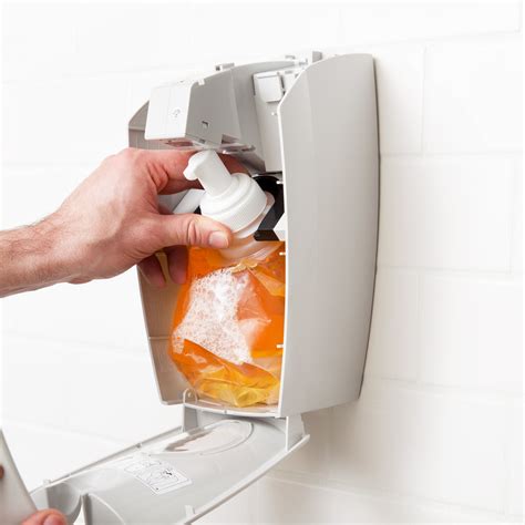 Some dispensers offer foam hand sanitizer instead of the typical hand sanitizer gel. Kutol 21341 1000 mL EZ Foam Advanced Antibacterial Hand ...