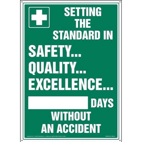 Setting Standard In Safety Quality Excellence X Days Without An