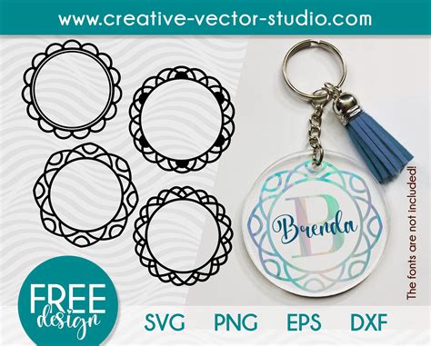 Free Keychain Mandala SVG | Creative Vector Studio
