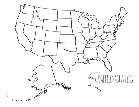 Printable Map Of United States Of America
