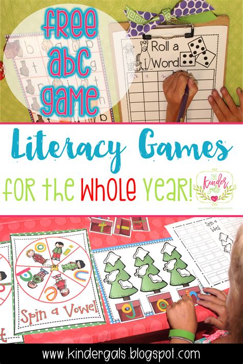 Kindergals Literacy Games For The Whole Year And A Free Game