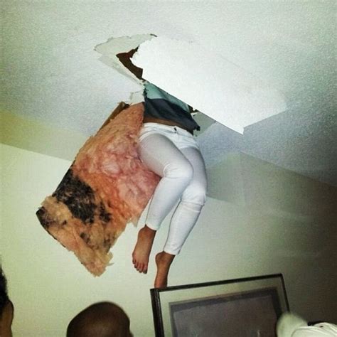 Girl Falling Through Ceiling At Party Xpost From Rfunny Somewhat Small Size Rphotoshopbattles