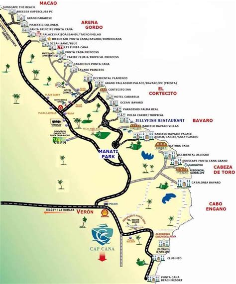 Punta Cana Resorts Location Map