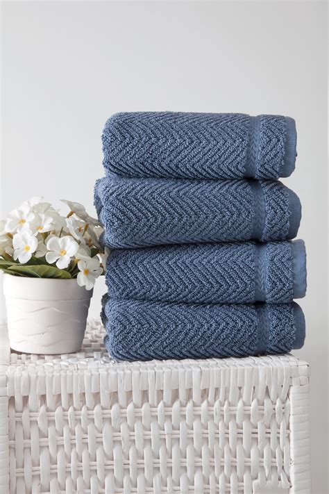 100 Turkish Cotton Maui Collection Luxury Hand Towels Set Of 4 Ozan