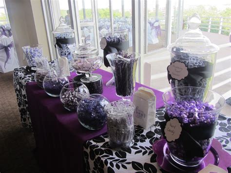 purple candy table purple wedding decorations purple wedding reception centerpieces wedding