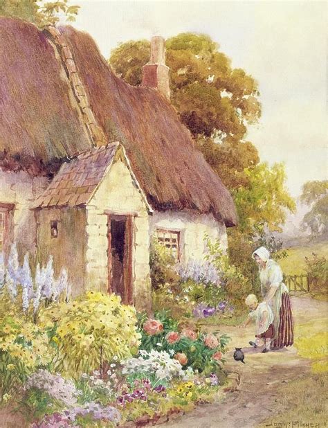 Country Cottage By Joshua Fisher Cottage Art Cottage Painting