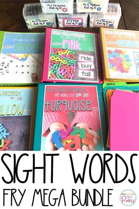 Fry Sight Word Program Mega Bundle All 1000 Lists Assessments Word