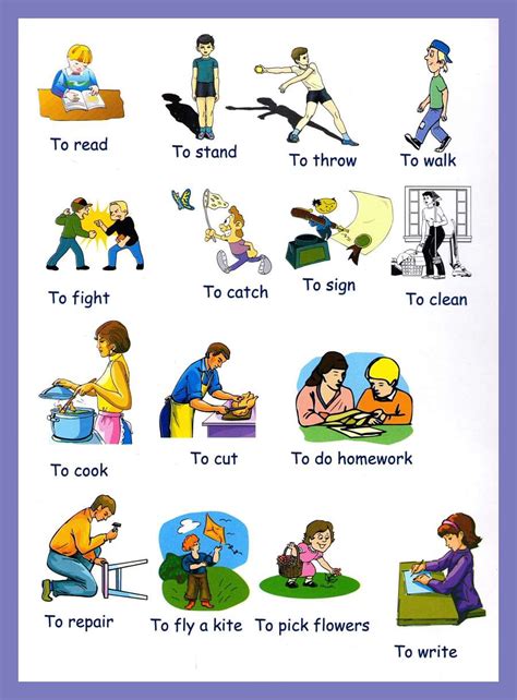 English Kids Fun Verbs Pictures Ii