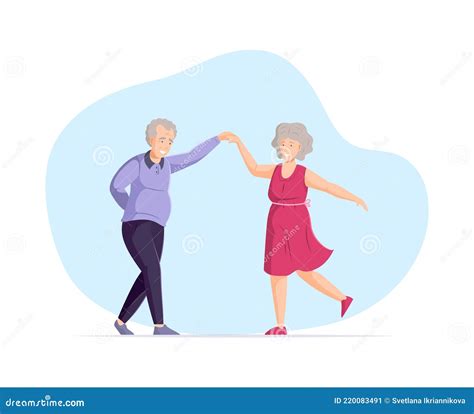 Elderly Man And Woman Senior Aged Persons Dance Dancing Old People