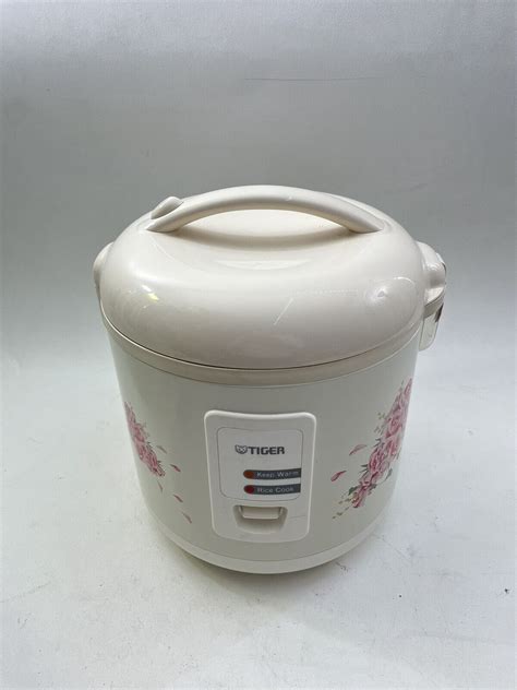 Tiger 10 Cup Uncooked Rice Cooker And Warmer Floral White